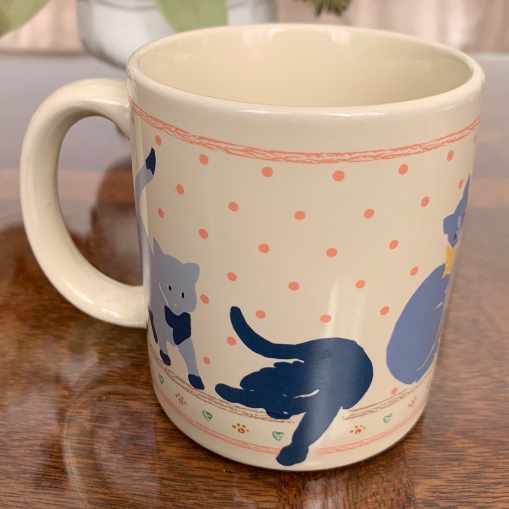 The Love Mug Coffee Cup Vtg LoveMug Inc Mom Kitty Kittens Coffee Cup Cat lover